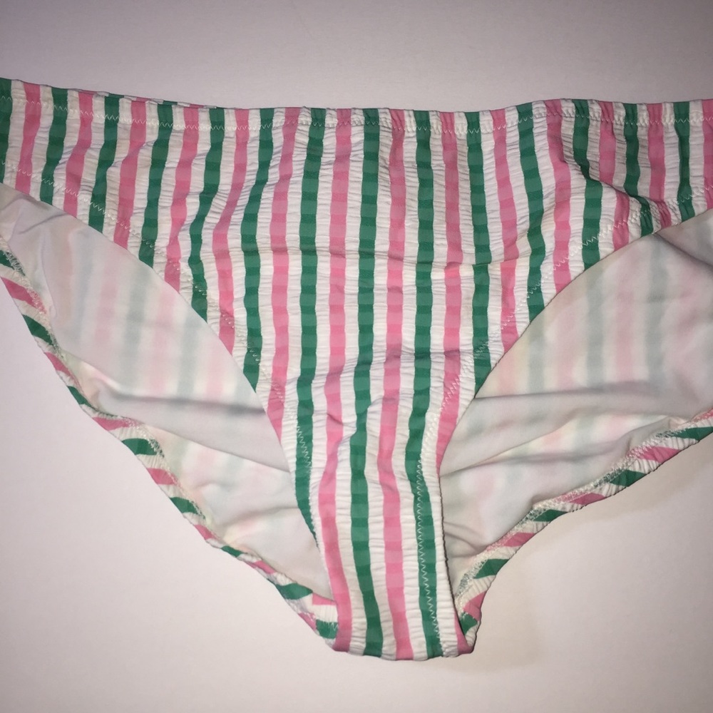 J. Crew Lowrider Bikini Bottoms Seersucker Stripe - Picture 3 of 9